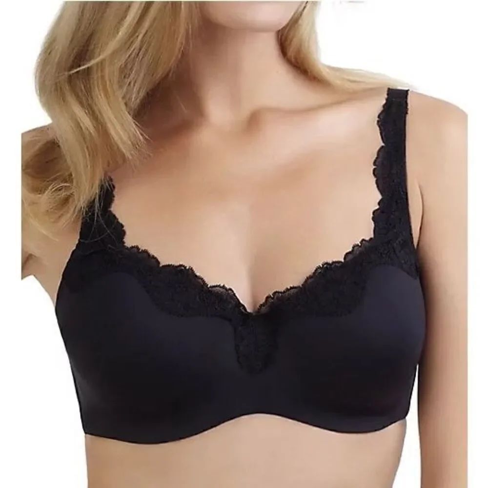 Le Mystere Dream Tisha Lace Full-Busted Bra NWT Black 32DD contouring
